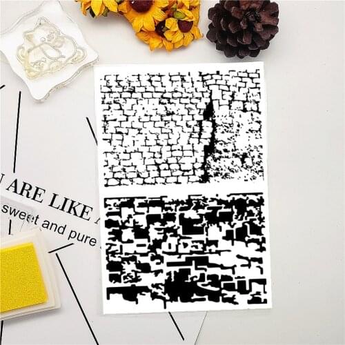 11*16CM Brick Wall Transparent Clear Stamps / Silicone Seals Roller Stamp For DIY Scrapbooking Photo Album/Card Making