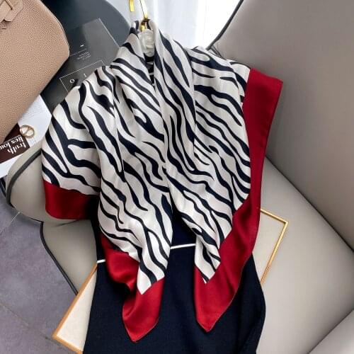 Scarf 100% Silk Bandana Square Wrap Ladies Scarves Kerchief Mulberry Spring Fashion Luxury High Quality Headband Hijab Shawls