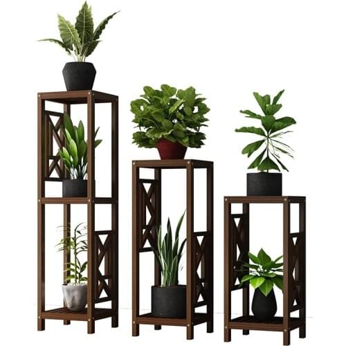 Rack Independent Solid Wood Meaty Flowerpot Frame A Living Room Balcony Green Luo Botany Woodiness Chlorophytum Flower Airs