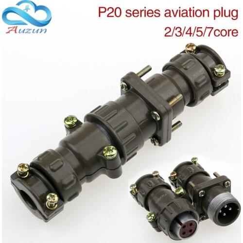 Air plug socket butt connector P20-2 .3.4.5.7 core circular diameter 20MM