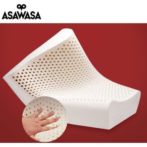ASAWASA pillows Thickened non deformable rubber pillow for cervical spine protection