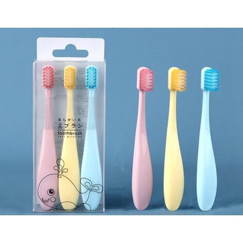15PCS/Set Baby Soft Bristles Toothbrush Children Silicone Toothbrush Kids Training Toothbrush Candy Color Cute Baby Dental Care