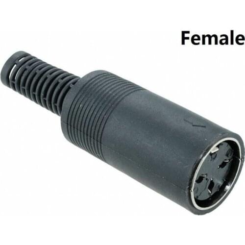 1 pcs Gold Pin Mini Black Plastic Handle Plug Terminal Socket 3/4/ 5/ 6/ 7/ 8/ Pin Male/Female Jack with DIY Soldering Connector