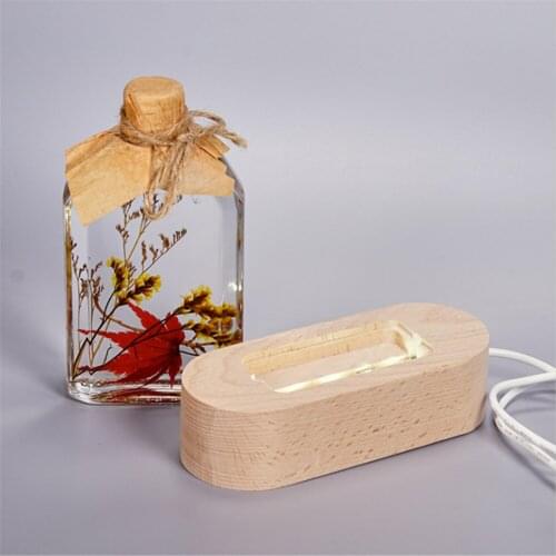 3D Night Light Beech DIY Creative Ornament Plant Phytoplankton Base Ornament Customization Teen Room Decor Led Lights for Room