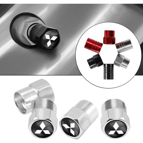 4Pcs Ralliart Aluminum Car Tire Wheel Valve Stem Cap For Mitsubishi ASX Lancer Pajero Outlander L200 EVO Galant Jinxuan