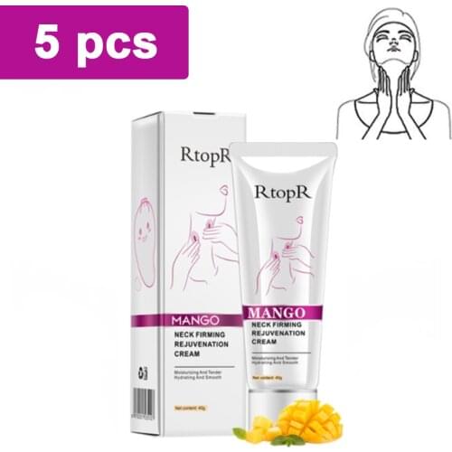 RtopR 5PCS Neck Firming Wrinkle Remover Cream Rejuvenation Firming Skin Whitening Moisturizing Shape Beauty Neck Skin Care
