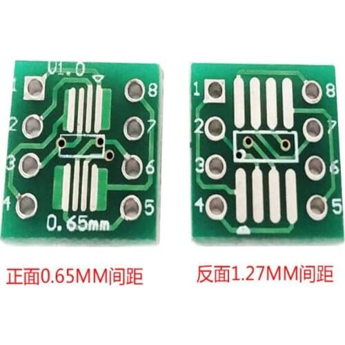 50pcs SMD to DIP Adapter Converter SOP8 SSOP8 TSSOP8 Adapter Board Module Adapters Plate 0.65mm 1.27mm