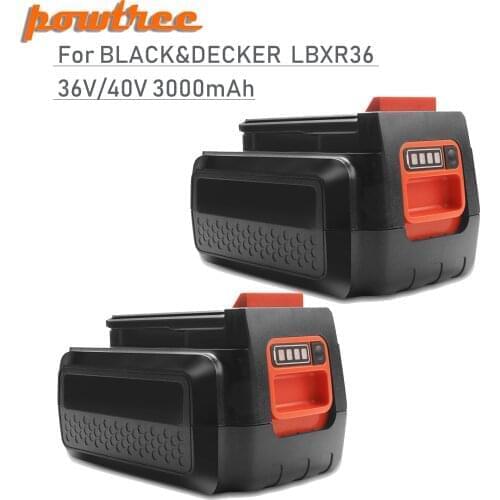 Powtree 3.0Ah 36V/40V LBX36 Rechargeable Battery For Black&Decker LBXR36 BXR36 LST136 LST420 LST220 LST300 MTC220 MST1024 L30