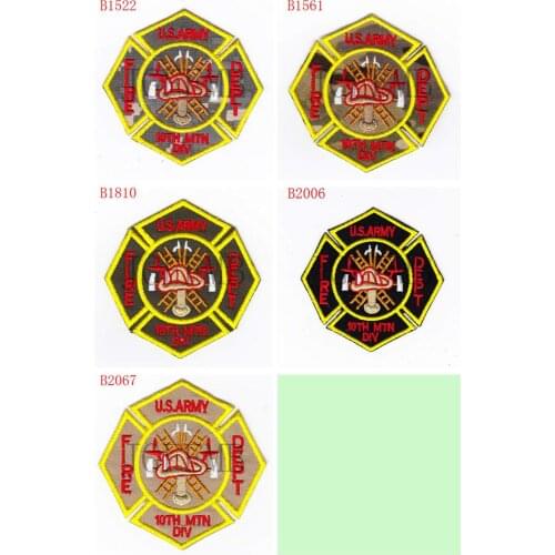 U.S.ARMY 10th MTNDIV FIRE DEPT Morale tactics Military Embroidery patch