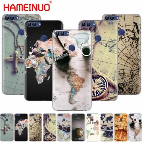 HAMEINUO World Map Travel Plans cell phone Cover Case for huawei Honor 7C Y5 Y625 Y635 Y6 Y7 Y9 2017 2018 Prime PRO