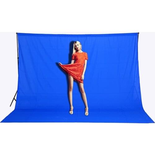 CY Free shipping 3mx2m Blue Photo Lighting Studio Background 100% Cotton Chromakey Screen Muslin Backdrop sheet effect image