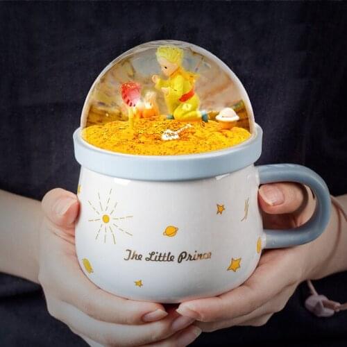 Mugs Baby Kids Milk Cup Cartoon the little prince Creative crystal ball Drink Water Drinkware Juice Cups Valentines Day present