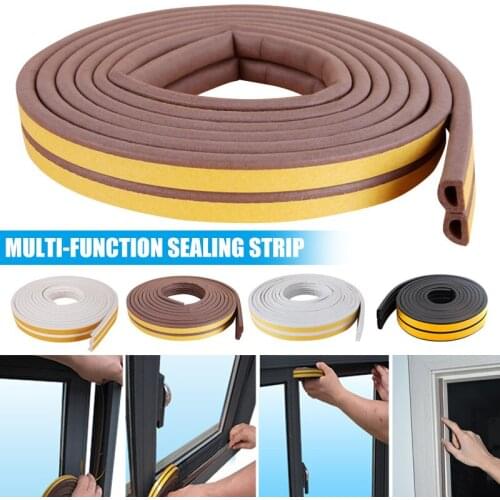 Door Weather Stripping Window Seal Strip Self-adhisive Foam Weather Strip Door Seal Soundproof In Stock