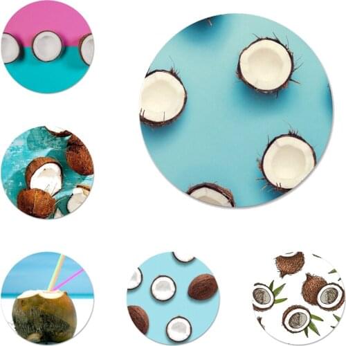 Fruit Coconut on the beach Icons Pins Badge Decoration Brooches Metal Badges For Clothes Backpack Decoration