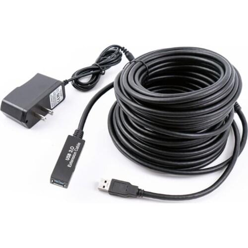 5m/10m/15m USB 3.0 Extension Cable Signal Amplification Data Line US/EU Plug Power Adapter for Windows XP/Vista/7/OS Systems