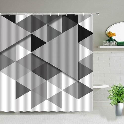 Creativity Geometric Shower Curtains Marble Colorful Pattern Bath Curtain Waterproof Bathroom Fashion Art Bathtub Decor Cloth