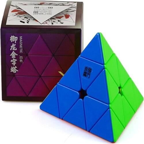 Yj Yulong V2M Magnetic Magic Pyramid Cube,,Professional,Anti-Stress Toys,Smooth,Childrens Puzzle Packing Cubes