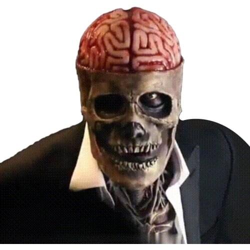 Halloween Skeleton Biochemical Mask Headgear Terrible Party Cosplay Mask Haunted House Horror Mask Wear A Hat Gifts