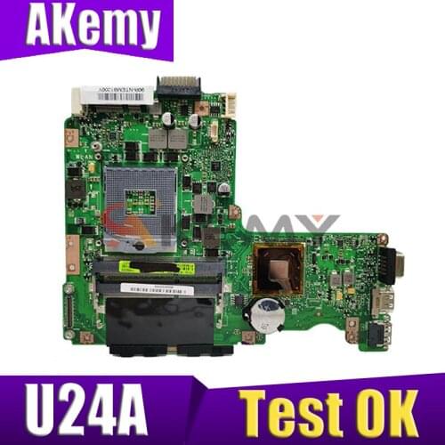 U24E mainboard REV2.0 For ASUS U24 P24E U24E U24A Laptop motherboard HM65 DDR3 MAIN BOARD 100% Tested