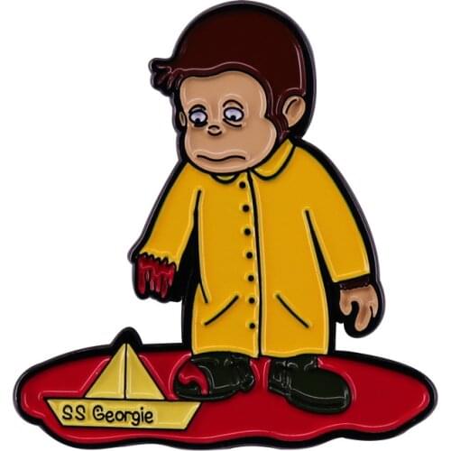 LT873 Cute Monkey Enamel Pins Custom Brooches Lapel Badge Jewelry For Backpack Decoration Friends Kids Gift Accessories