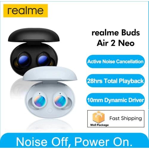 Realme Buds Air 2 Neo RMA2008 Earphone ANC 28 Hours of Playtime And Fast Charge Headphone