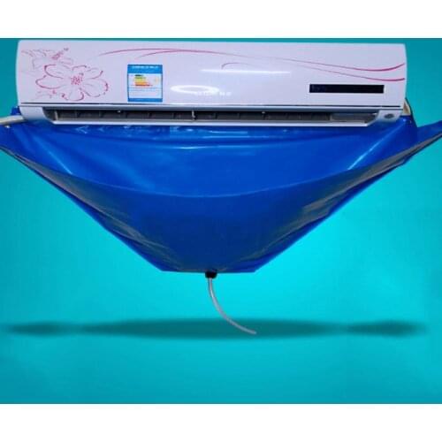 New Household Air Conditioner Cleaning Cover Air Conditioner Cleaning Kit Dust Protection Washing Bag With Tightening Belt