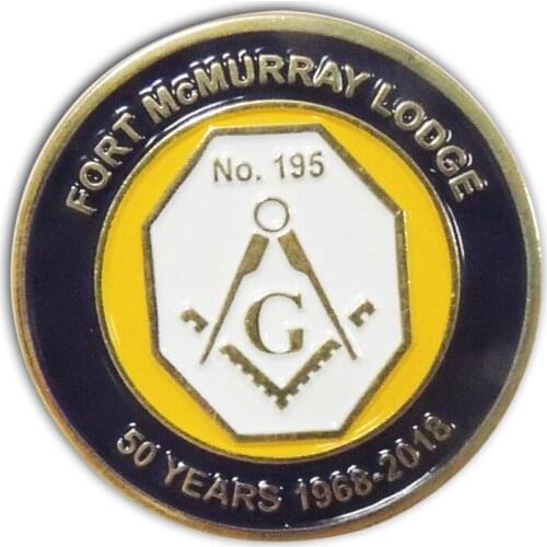 Newly designing & Big discount Metal Soft Enamel Masonic Challenge Coin