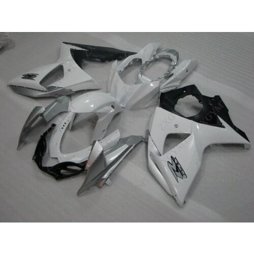 Fairings GSX R 1000 2009 - 2015 K9 White Silvery Body Kits GSX R 1000 2009 Fairings GSXR1000 2013