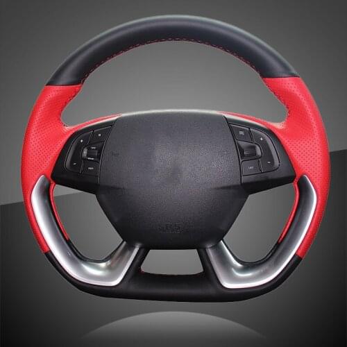 Auto Braid On The Steering Wheel Cover for Citroen DS5 DS 5 DS4S DS 4S Car Steering Wheel Covers Leather Interior Accessories