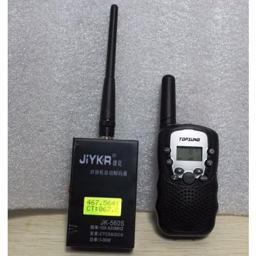 Portable Frequency counter Meter 100MHz-520Mhz CTCSS/DCS decoder output power decoder for Analog Walkie Talkie T-388 UHF VHF