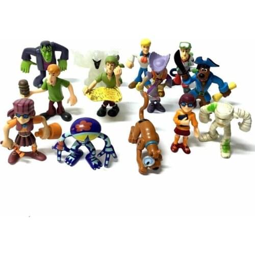 Random 5pcs Scooby Dog Crew Pirates Mates Shaggy Velma Daphne Figure Cartoon action figure doll toys kid gift