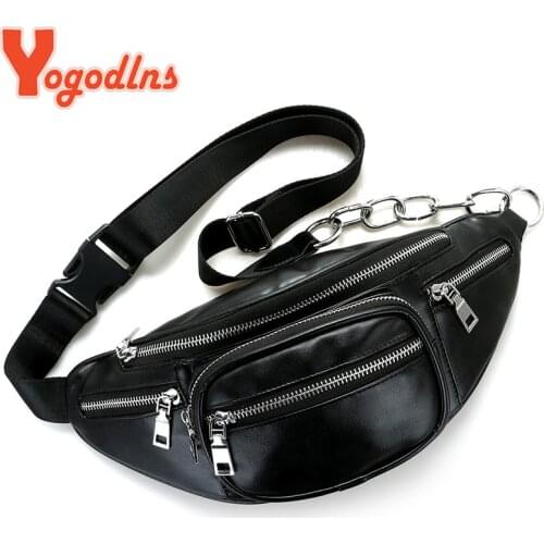 Yogodlns Casual Messenger Bag Fashion Women Waist Bag Chest Pack Bag Crossbody Sling Bag Purse PU Leather Handbags