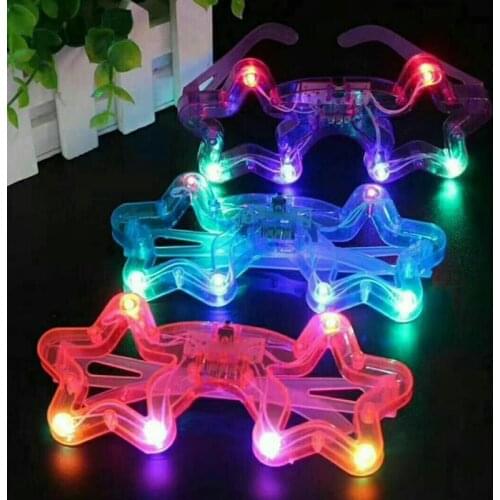 LED Light Decor Glasses Plastic Glow LED Glasses Light Up Toy for Kids Christmas Party Celebration LX8031