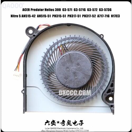 Acer Predator Helios 300 G3-571 G3-571G Nitro 5 AN515-42 AN515-51 AN515-52 Cpu Cooling Fan FCN DFS541105FC0T FJN1