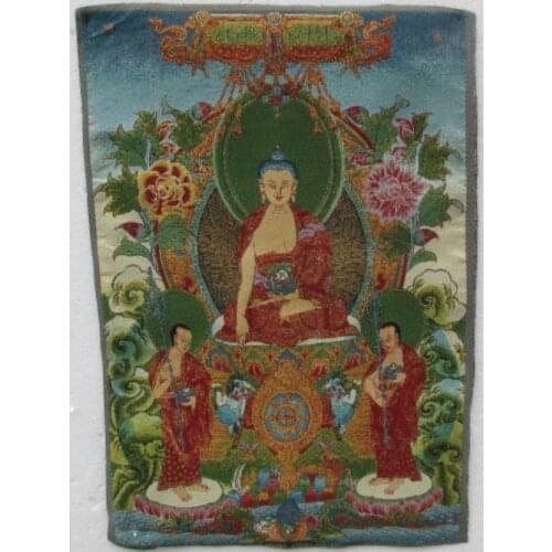 Golden silk embroidery thangka exorcism guanyin Buddha in Tibet and Nepal/2