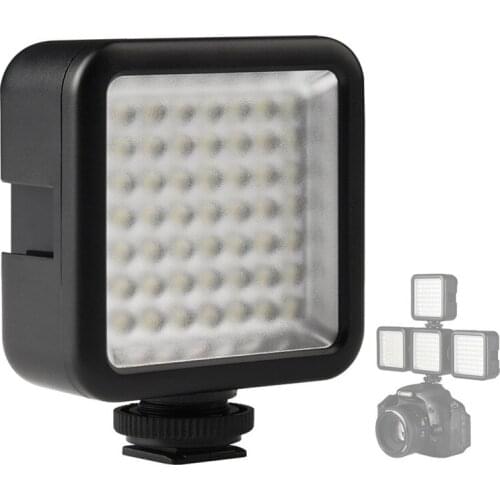 1pcs 49 LED Phone Video Light Photo Lighting on Camera Hot Shoe LED Lamp for iPhoneX 8 Camcorder Canon/Nikon DSLR Live Stream