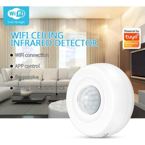 1PC Tuya WiFi PIR Motion Sensor Wireless Infrared Detector Security Smart Life APP Wireless Home Security System