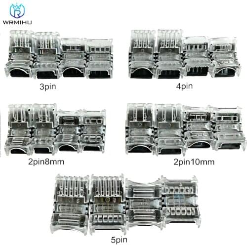 10Pcs 2Pin 3Pin 4Pin 5Pin 6Pin Free Soldering RGB LED Strip Connector For WS2812B SMD 5050 LED Strip Light Wire Terminal Splice