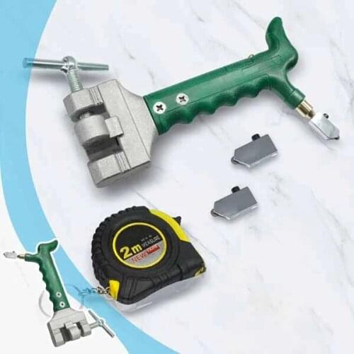 2-in-1 Glass Cutting Tool Score and Cut Glass Manual Multifunction Diamond Thick Tile Divider Cutter EIG88