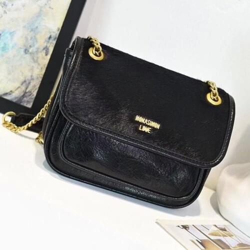 2019 new fashion horse hair ladies messenger bag small ladies leather shoulder bag mobile phone ladies mini wallet and handbag