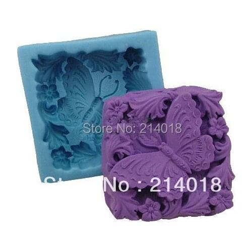 3D Soap Mold Cake Decoration Mold Handmade Soap Mold Modelling Silicon NO.:SO360 Aroma Stone Moulds The Butterfly PRZY 01