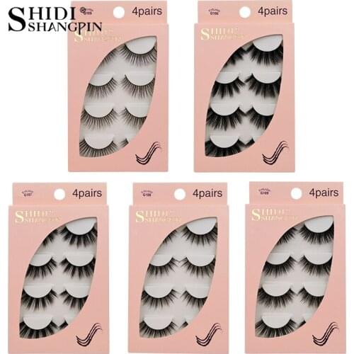 3D mink lashes 100% Cruelty free false eyelashes natural handmade 4 pairs Beauty Essentials false eyelash makeup cilio Maquiagem