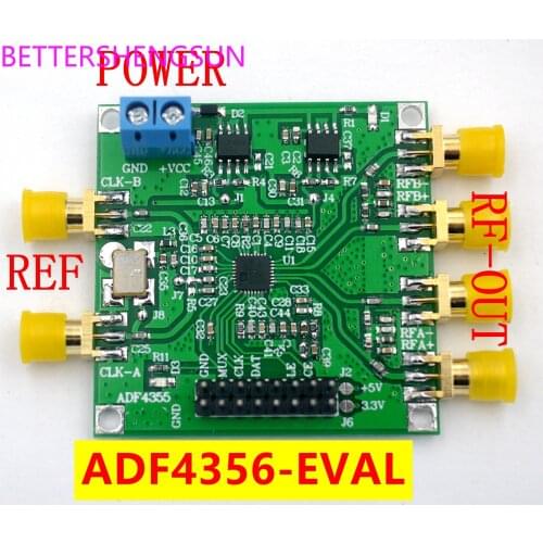 ADF4356 phase locked loop 53.125 MHz to 6800 MHz operating frequency RF source signal source