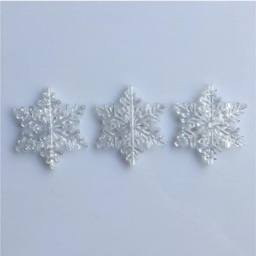 Acrylic Diamond Gems, Clear 55MM Snowflakes,10pcs/lot