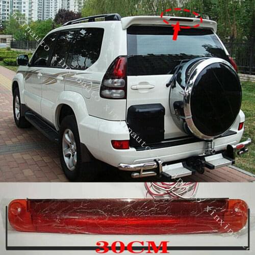 Car styling accessories LED Rear Foof Spoiler Lip Brake Light 1pcs For Toyota Land Cruiser Prado FJ120 2003-2009