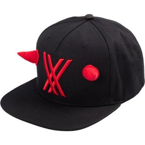 Darling in the Franxx Zero Two 02 Hat Flat Sun Shade Adjustable Baseball Caps Hallowen Party Props Snapback Hats