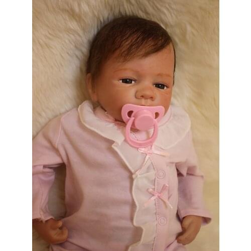 Child bebe Reborn soft Silicone Reborn Baby Dolls Girl toddler playmate 20inch realistic reborn babies doll gift