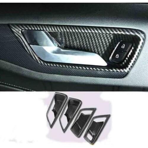DNHFC Automobile carbon fiber style interior handle decorative frame For Ford Focus 2019 MK4