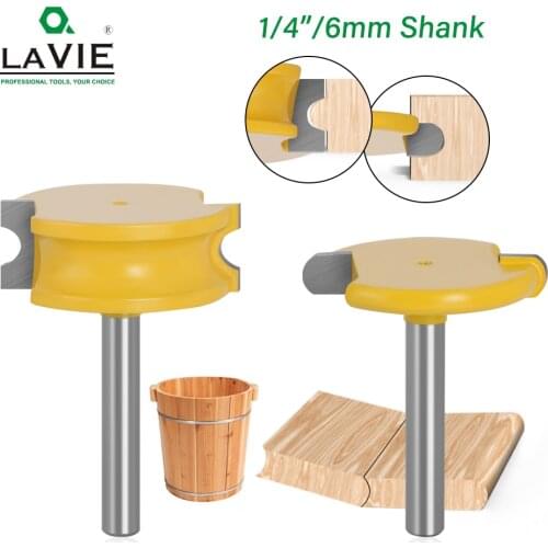 2pcs 1/4" Shank Flute and Bead Router Bit Arc Woodwork T-Shaped Tenon Bits Slotting Router Bit Set Milling Cutter for Wood 01003