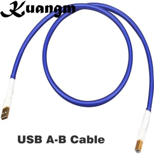 Kuangm Hifi USB Cable High Quality Type A to Type B Hifi Data Cable For DAC 4 coressilver-plated USB cables